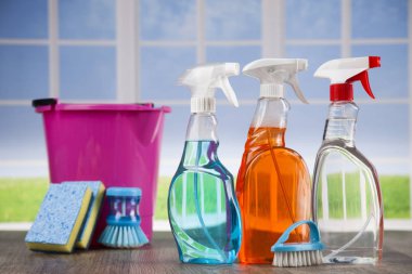 çeşitli temizlik ürünleri