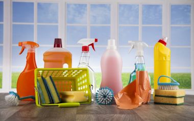 çeşitli temizlik ürünleri