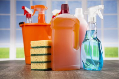 çeşitli temizlik ürünleri