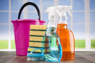 çeşitli temizlik ürünleri