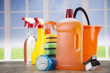 çeşitli temizlik ürünleri