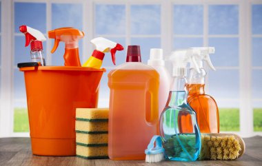 çeşitli temizlik ürünleri
