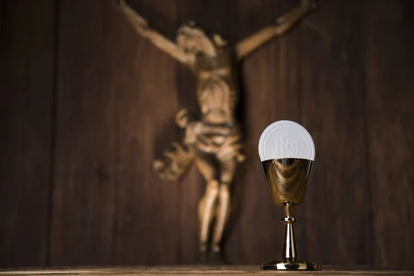 Sacrament van communie, symbool van de Eucharistie Stockafbeelding