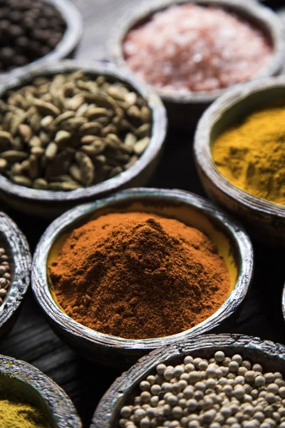 A selection of various colorful spices — Stock Photo, Image