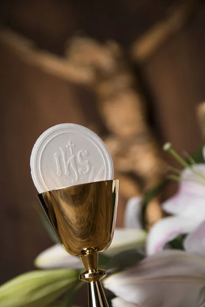 Nattvardens sakrament, eukaristin symbol — Stockfoto