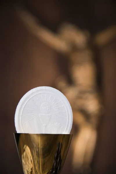 Sakramentem komunii, symbol Eucharystii — Zdjęcie stockowe
