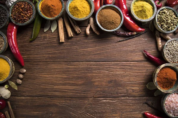 A selection of various colorful spices — Stock Photo, Image