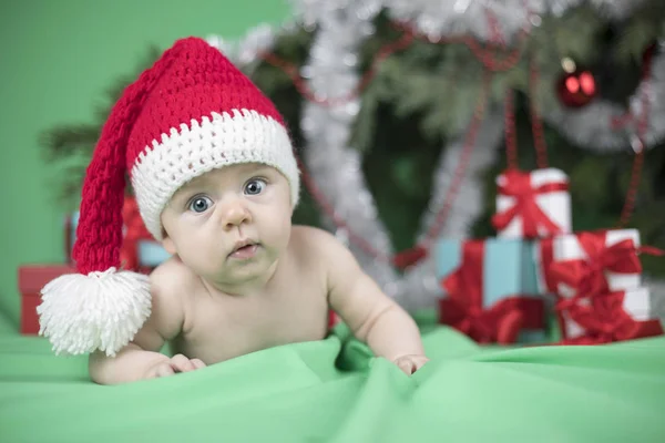 Feliz bebê de Natal de Santa — Fotografia de Stock