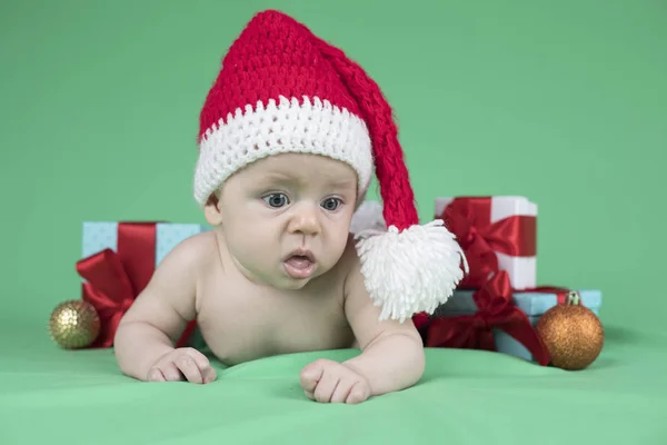 Happy Santa Christmas baby Royalty Free Stock Images
