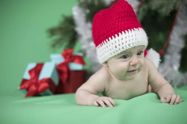 Happy Santa Christmas baby — Stock Photo, Image