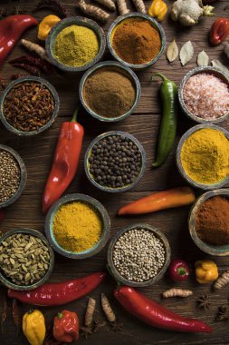 çeşitli baharatlar seçimi 