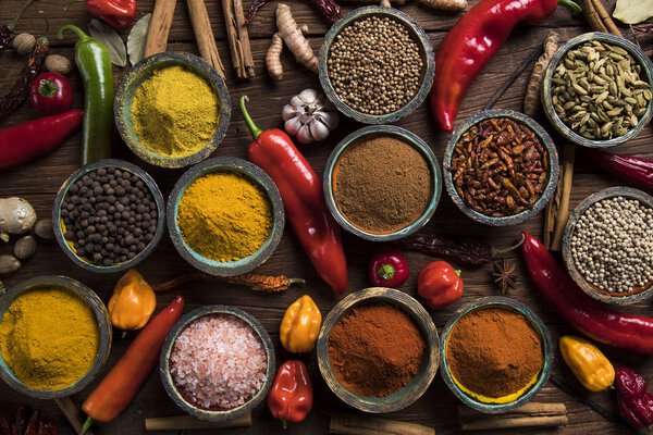 Различные сорта специй
 