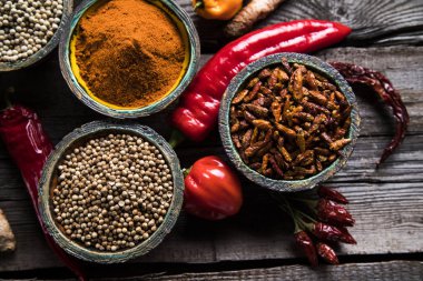 çeşitli baharatlar seçimi 