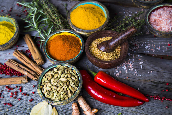 different types of Assorted Spices