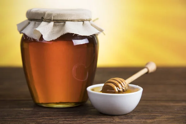 A folyékony méz jar — Stock Fotó