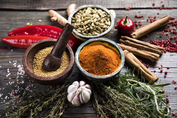 Various spices selection 