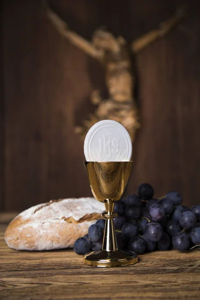 Eucharistii, svátost přijímání — Stock fotografie