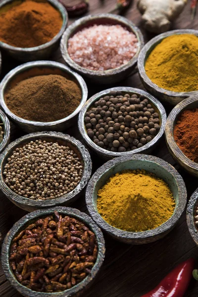 Different types of Assorted Spices — Stock Photo, Image