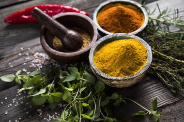 çeşitli baharatlar seçimi 