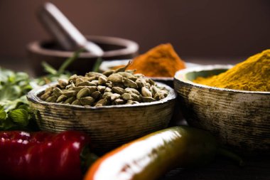 çeşitli baharatlar seçimi 