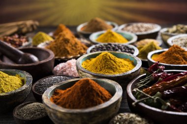 çeşitli baharatlar seçimi 