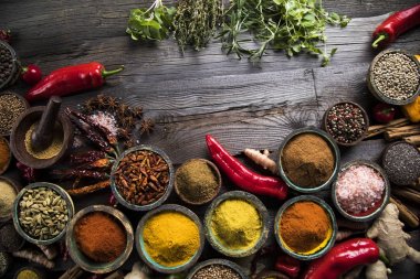 çeşitli baharatlar seçimi 