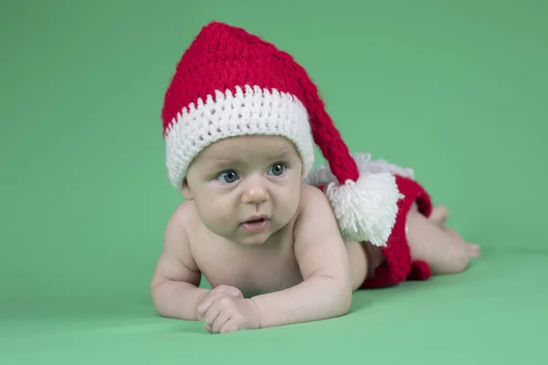 Bambino in cappello di Natale — Foto Stock