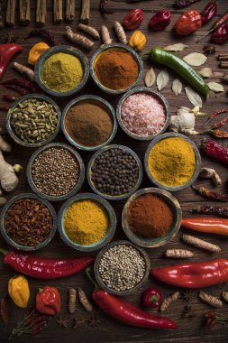 çeşitli baharatlar seçimi 