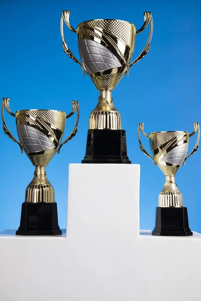 Winner Podium Sports Symbols Sport Podium Cups Winners Award — Stock Photo, Image