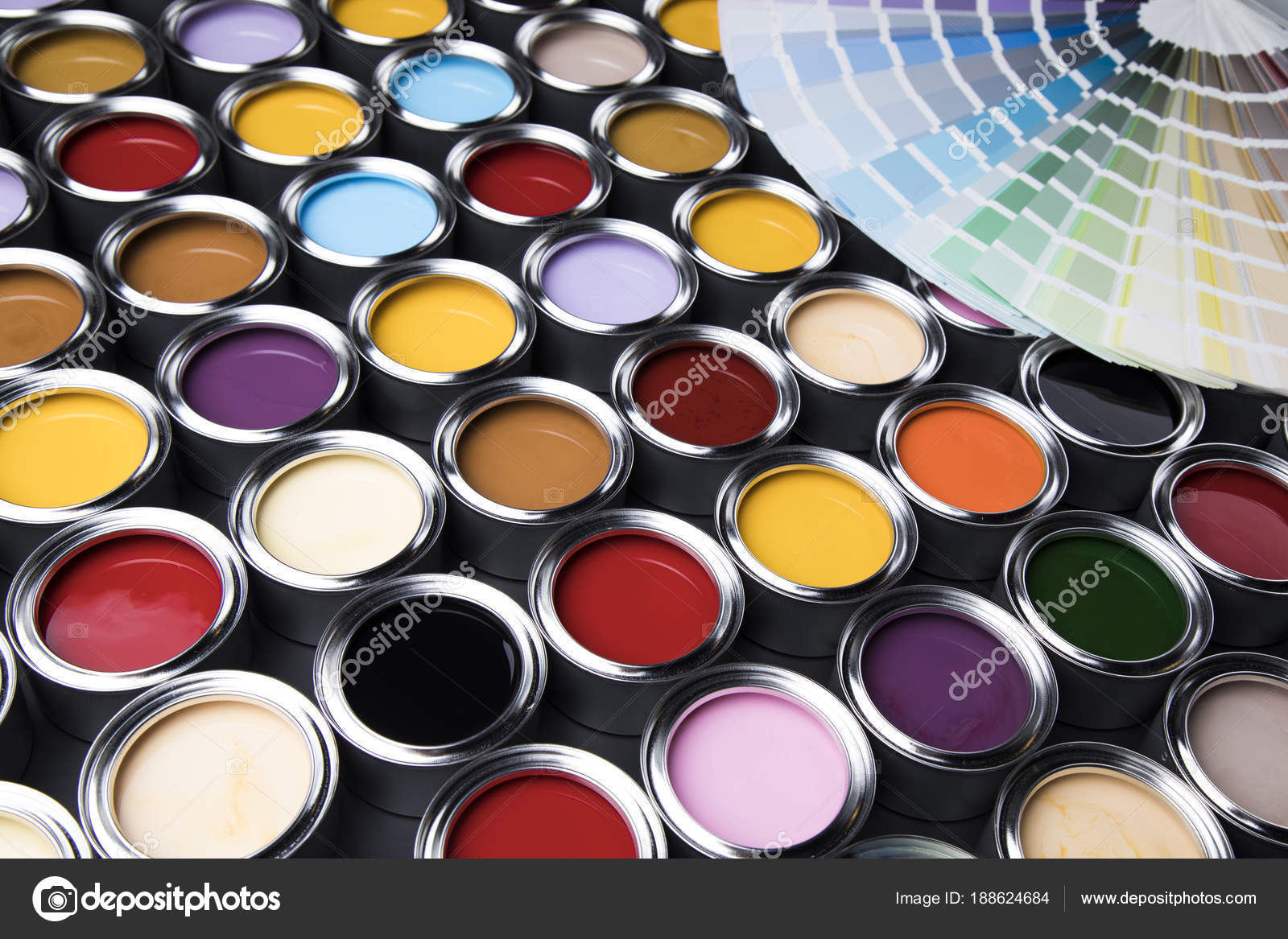 Paint Cans Color Palette Close Stock Photo by ©JanPietruszka 188624684