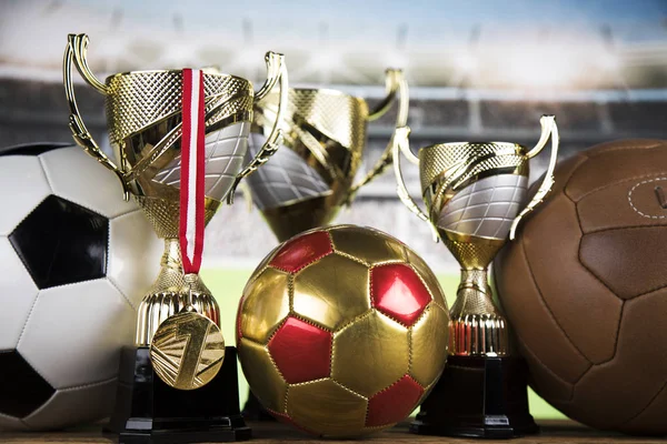 Bolas Esporte Troféu Conceito Campeonato — Fotografia de Stock