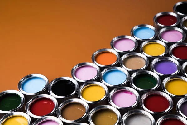 Colorful Paint Cans Set — Stock Photo, Image