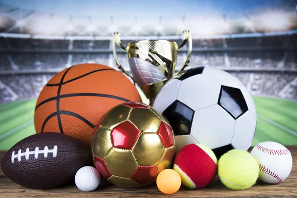 Kopjes Winnaars Award Sportuitrusting Ballen — Stockfoto
