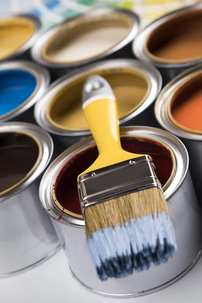Paint Can Paintbrush — Stock Photo, Image