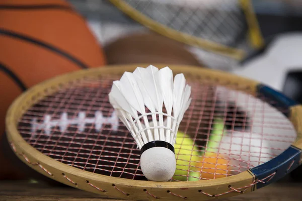 Sportuitrusting Voetbal Tennis Basketbal — Stockfoto