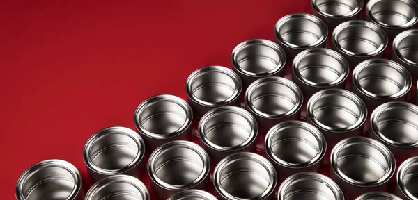 Metal Tin Paint Cans Painting Background — Stock Photo, Image