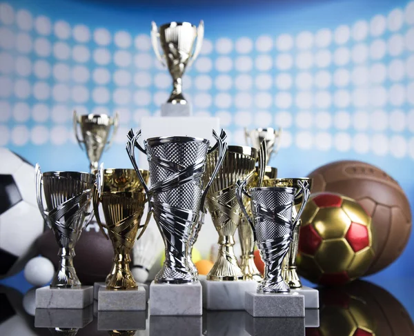 Winner Podium Sports Symbols Sport Podium Cups Winners Award — Stock Photo, Image