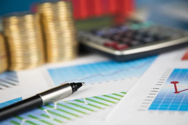 Finance graph on chart background — Stock Photo, Image