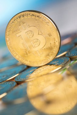 Kripto Para, İş, Bitcoin Para ve Ticaret Konsepti