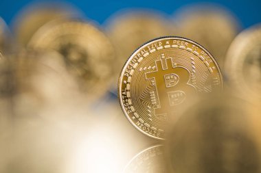 Altın Bitcoin madeni para. Bütünlük ve mali geçmiş