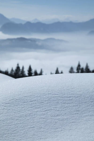 Fond paysage, Montagnes et espace hivernal pour votre texte — Photo