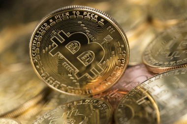 Altın Bitcoin madeni para. Bütünlük ve mali geçmiş