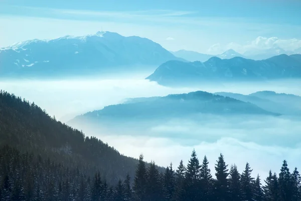 지형, 산, 겨울 — 스톡 사진