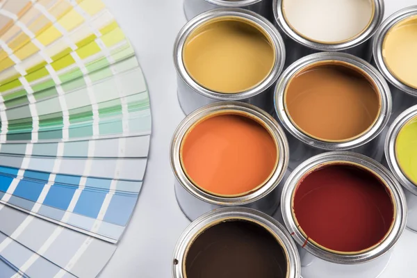 Farbdosen-Palette, Kreativitätskonzept — Stockfoto