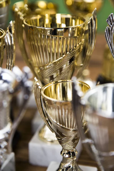 Taça Troféu Esporte Bola Fundo — Fotografia de Stock