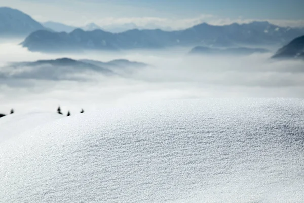 Miejsce Tekst Scena Wintr Niesamowity Widok Góry — Zdjęcie stockowe