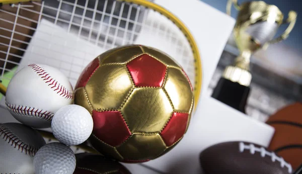 Podium Sports Awards Equipment Balls — Stock Photo, Image