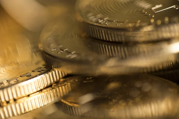 Virtueel Geld Geld Bitcoin Munten Financiële — Stockfoto