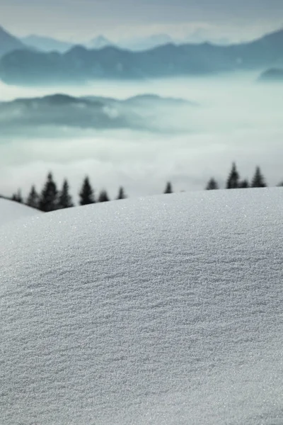 Landschaftshintergrund Berge Und Winterraum Für Ihren Text — Stockfoto