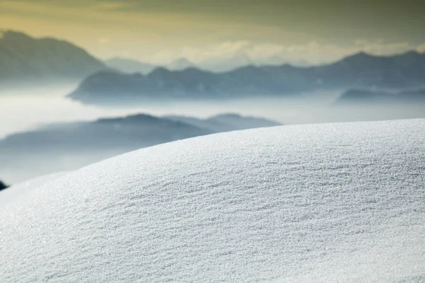 Fond Paysage Montagnes Espace Hivernal Pour Votre Texte — Photo